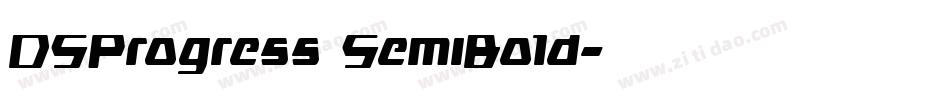 DSProgress SemiBold字体转换
